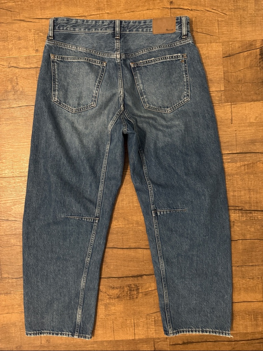 Madewell Medium Blue Denim darted barrel jeans - Picture 7 of 10